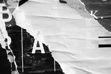 Old ripped torn posters textures backgrounds grunge creased crumpled paper vintage collage placards empty space text backdrop surface