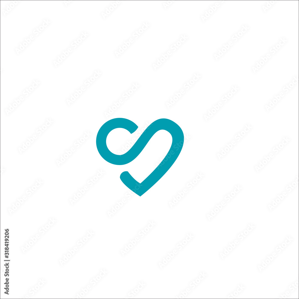 Letter S logo icon love design - obrazy, fototapety, plakaty 