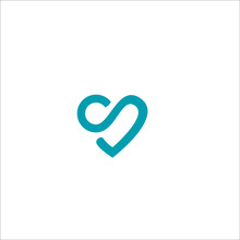 Letter S Logo Icon Love Design