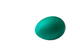 Fototapeta Desenie - Easter green egg  isolated on white background .