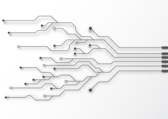 Wall Mural - circuit board technology background