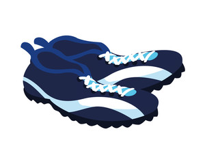 Sticker - american football shoes on white background