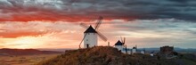Windmill Sunset Panorama