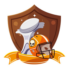 Sticker - american football award with helmet on shield