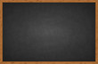 Rubbed out dirty chalkboard. Realistic black chalkboard with wooden frame isolated on white background. Empty school chalkboard for classroom or restaurant menu. Template blackboard for design