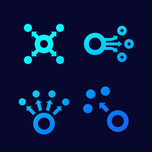 Dispersion Icons For Web, Vector