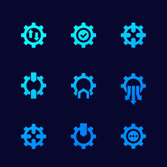 Poster - Integration icons for web, vector