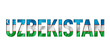© daboost - uzbekistan flag text font