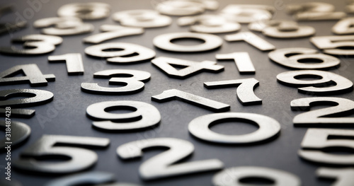 Fotomural Mathematics background made with solid numbers