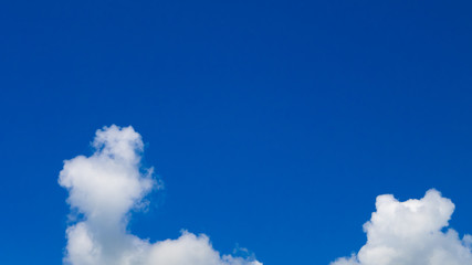 White clouds in blue sky