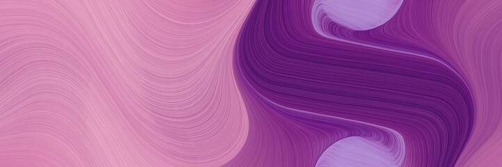 Poster - colorful banner with pastel violet, very dark magenta and purple colors. dynamic curved lines with fluid flowing waves and curves