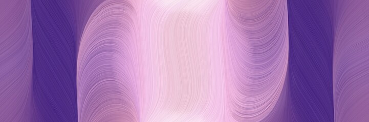 Poster - moving horizontal header with dark slate blue, plum and pastel pink colors. dynamic curved lines with fluid flowing waves and curves