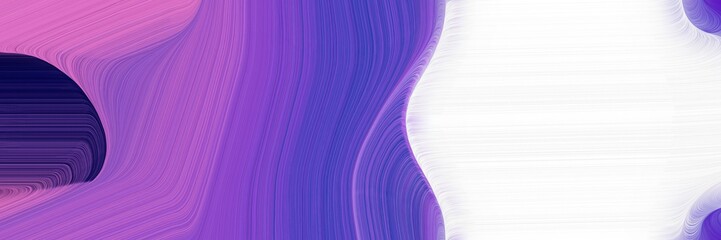 Poster - surreal header design with moderate violet, white smoke and midnight blue colors. dynamic curved lines with fluid flowing waves and curves