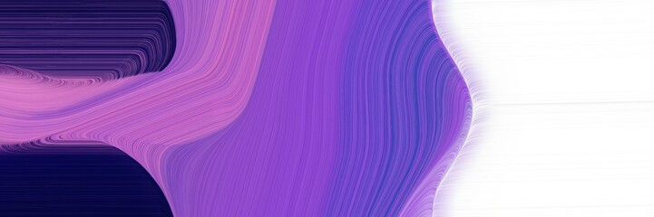 Poster - moving banner design with moderate violet, midnight blue and lavender colors. dynamic curved lines with fluid flowing waves and curves