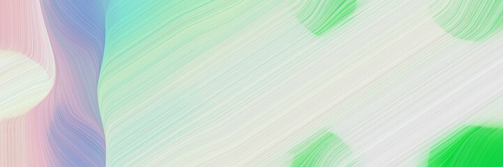 Poster - moving header with light gray, lime green and pastel blue colors. dynamic curved lines with fluid flowing waves and curves