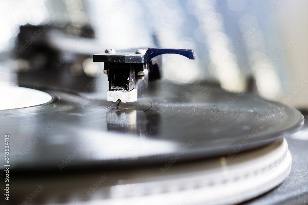 Turntable Playing Vinyl Close Up With Needle On The Record Close Up Selective Focus Wall Mural Aleksej Filatov Turntable Playing Vinyl Close Up With Needle On The Record Close Up Selective Focus Wall Mural Aleksej Filatov