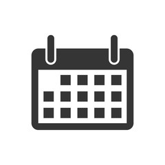 Wall Mural - calendar vector icon. black calendar symbol isolated