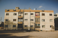 Poor Dirty Building Ghetto Slum City Of Syrian Middle East Dangerous War Region