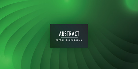 Green vector background with circle and curve line element overlap layer