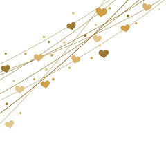 Wall Mural - hearts on strings background for valentine's day