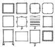 Simple doodle frames and dividers set