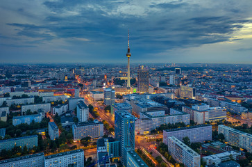 Wall Mural - Berlin skyline in the night. Germany