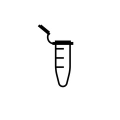 Wall Mural - blood collection tube outline icon. clipart image isolated on white background