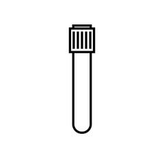 Wall Mural - blood test tube outline icon. clipart image isolated on white background