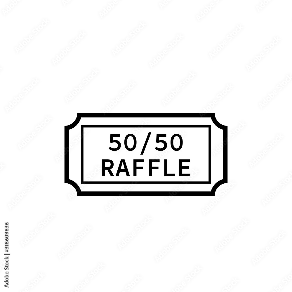 Fundraising raffle icon. Clipart image isolated on white background ...