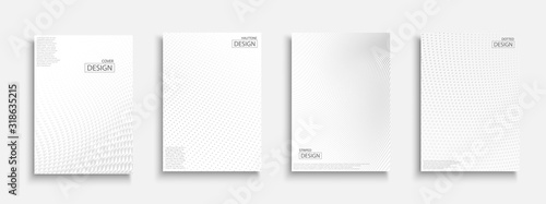 Cuadros en Lienzo Abstract halftone futuristic templates, posters, placards, brochures, banners, flyers, backgrounds and etc