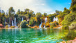 Picturesque Kravice waterfalls in the National Park of Bosnia and Herzegovina