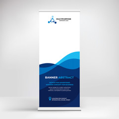 Wall Mural - design of roll-up advertising banners, modern graphic background for photos and text, template for c