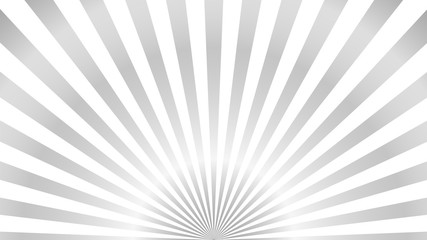 Wall Mural - Sun rays background. Gray radiate sun beam burst effect. Sunbeam light flash boom. Template starburst poster. Sunlight star, sunrise glow burst. Solar radiance glare, retro design. Vector illustration