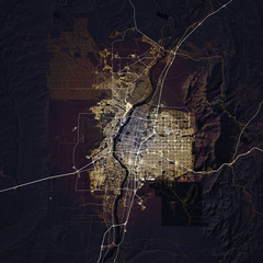 Wall Mural - Map Albuquerque city. New Mexico