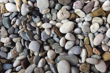 Canvas Print - Lot of tiny pebble rocks - great for a cool background or wallpaper