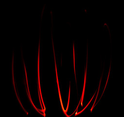 Wall Mural - light, glare, trace, curve, line, night lights, abstraction, flash, glow