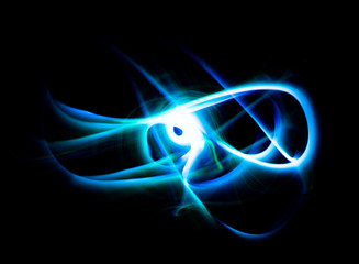 Wall Mural - light, glare, trace, curve, line, night lights, abstraction, flash, glow