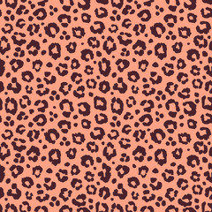 Wall Mural - background texture leopard pink black brown jaguar seamless repeats pattern