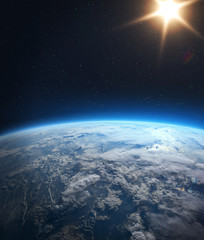 Wall Mural - earth observation from the space.