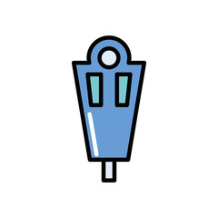 Poster - parking meter device isolated icon