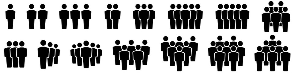 team icons set. people .group of people icons. vector illustration