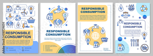 Fotomural Responsible consumption brochure template
