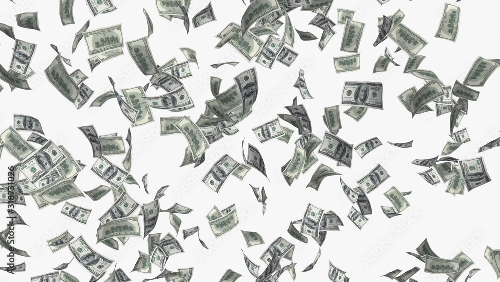 falling money rain concept illustration Stock Illustration | Adobe Stock