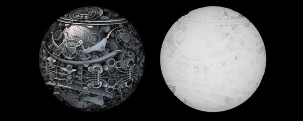 3d abstract alien planet