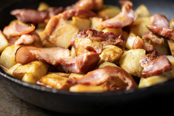 Canvas Print - rustic bacon potato hash breakfast