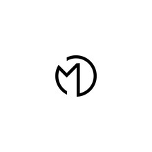 MD M D Initial Logo Design Template