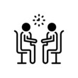 © WEBTECHOPS - Black solid icon for meet
