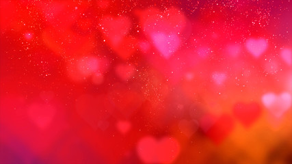 Aufkleber - Happy Valentine theme decoration motion particles animation with drop down graphic icons associated with Valentine theme background