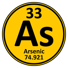 Wall Mural - Periodic table element arsenic icon.