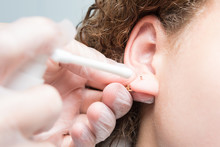Ear Piercing Treatment For Decoration, Close-up